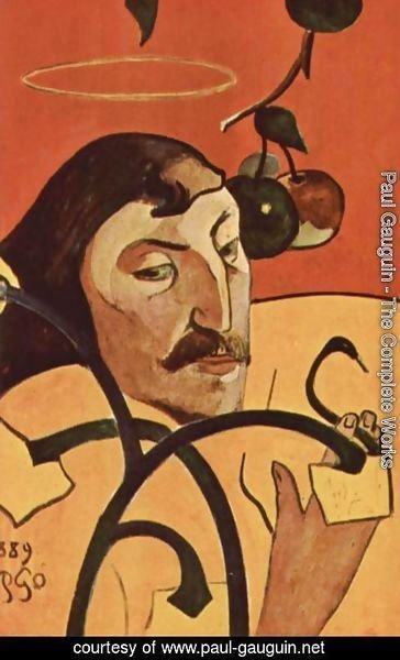 Paul Gauguin - Symbolist self-portrait with halo