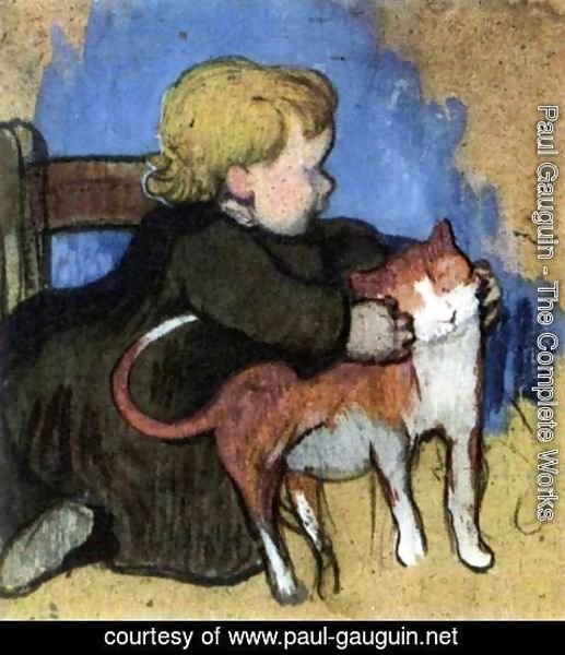 Paul Gauguin - Mimi and Her Cat