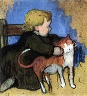 Paul Gauguin - Mimi and Her Cat