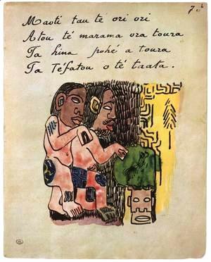 Paul Gauguin - The God Taaroa with One of His Wifes