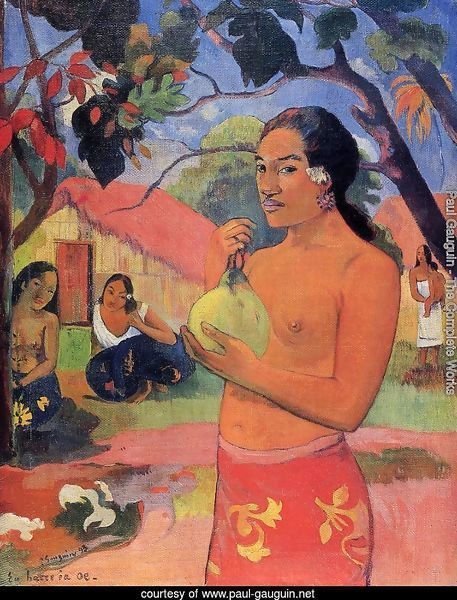 Woman Holding a Fruit