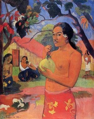 Woman Holding a Fruit