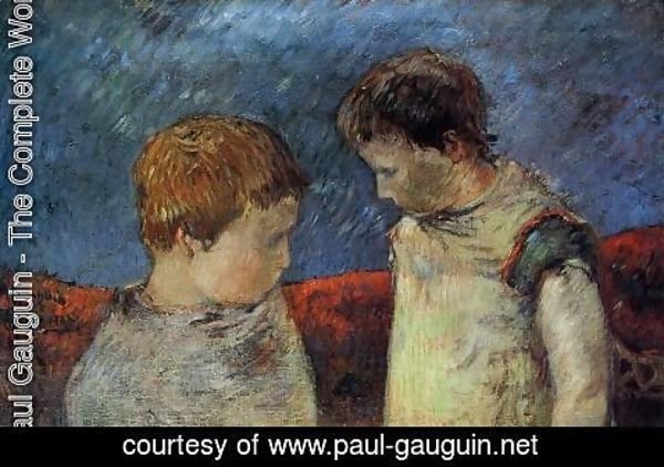 Paul Gauguin - Aline Gauguin And One Of Her Brothers