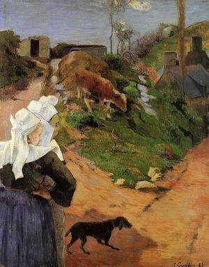 Paul Gauguin - Breton Women At The Turn