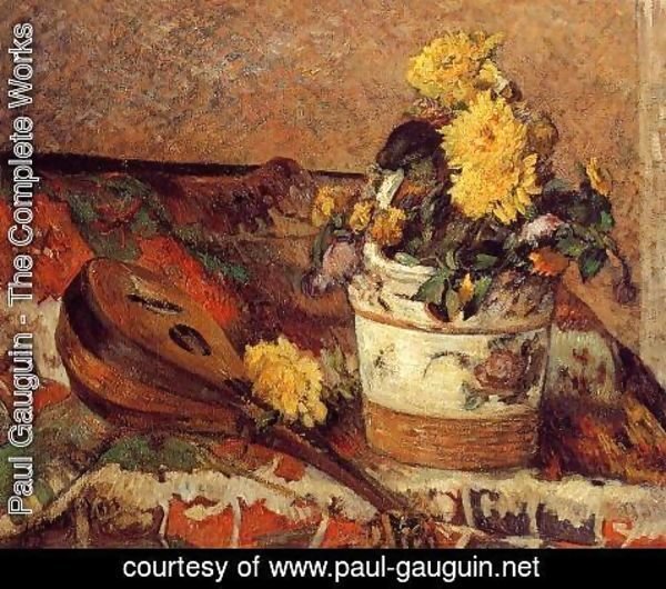 Paul Gauguin - Dahlias And Mandolin