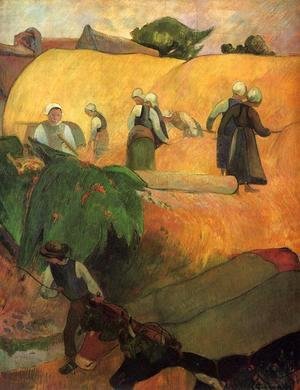 Paul Gauguin - Haymaking In Brittany