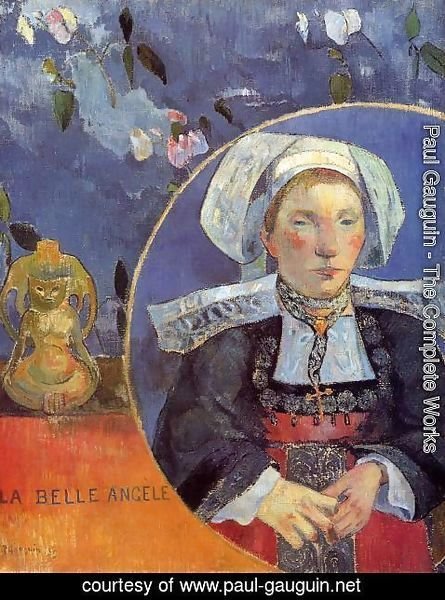 Paul Gauguin - La Belle Angele Aka Madame Angele Satre  The Inkeeper At Pont Aven