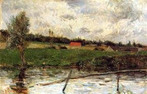 Paul Gauguin - Riverside Aka Breton Landscape