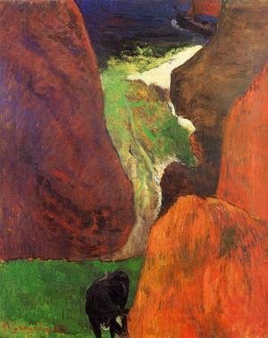 Paul Gauguin - Seascape With Cow On The Edge Of A Cliff