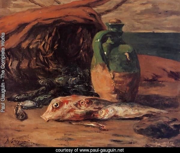 Still Life With Jug And Red Mullet