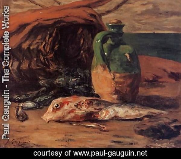 Paul Gauguin - Still Life With Jug And Red Mullet