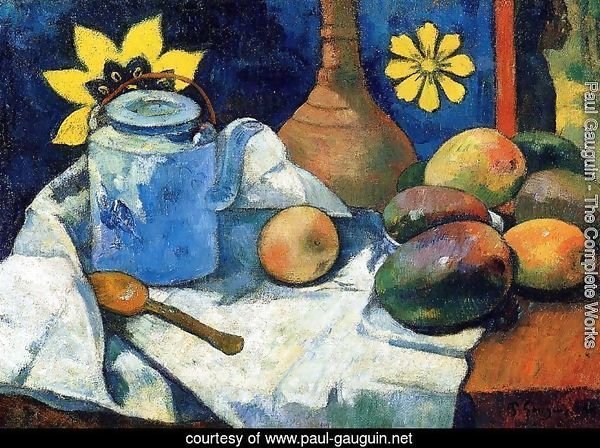Still Life With Teapot And Fruit