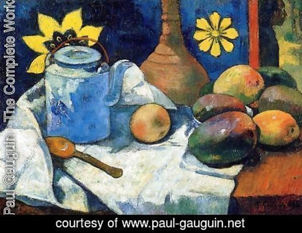 Paul Gauguin - Still Life With Teapot And Fruit