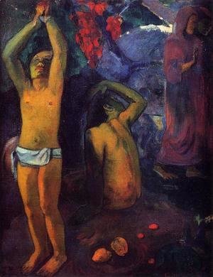 Paul Gauguin - Tahitian Man With His Arms Raised