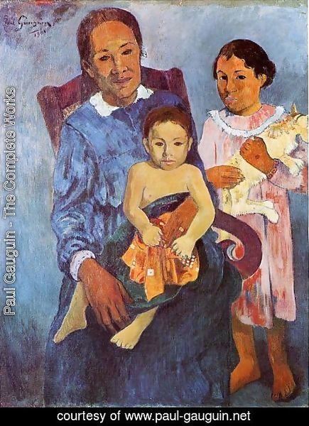 Paul Gauguin - Tahitian Woman And Two Children