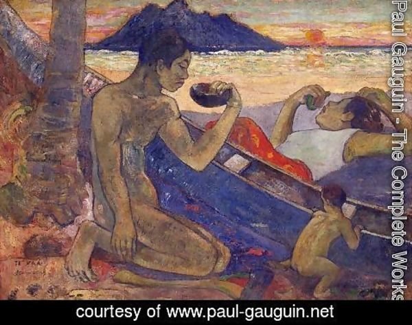Paul Gauguin - The Canoe A Tahitian Family