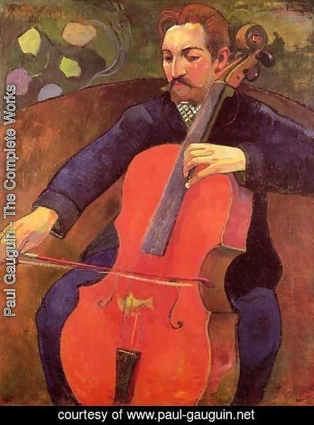 Paul Gauguin - The Cellist Aka Portrait Of Fritz Scheklud
