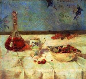 Paul Gauguin - The White Tablecloth Aka Still Life With Cherries