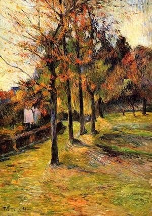 Paul Gauguin - Tree Lined Road  Rouen