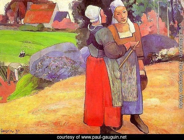 Two Breton Peasants On The Road