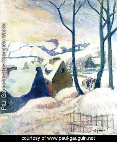 Paul Gauguin - Village In The Snow