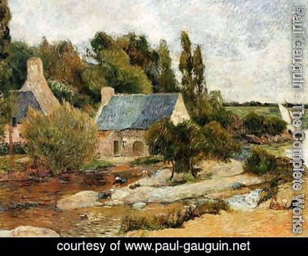 Paul Gauguin - Washerwoman At Simonou Mill  Pont Aven