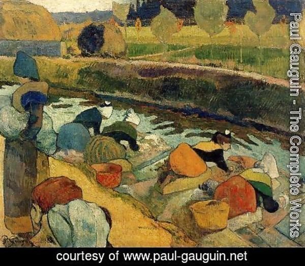 Paul Gauguin - Washerwomen At The Roubine Du Roi  Arles