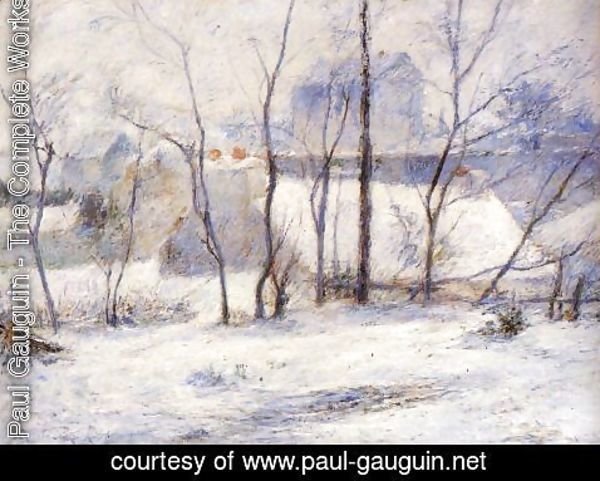 Paul Gauguin - Winter Landscape  Effect Of Snow Aka Snow At Vaugirard  II