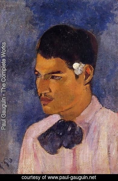 Paul Gauguin - Young Man With A Flower