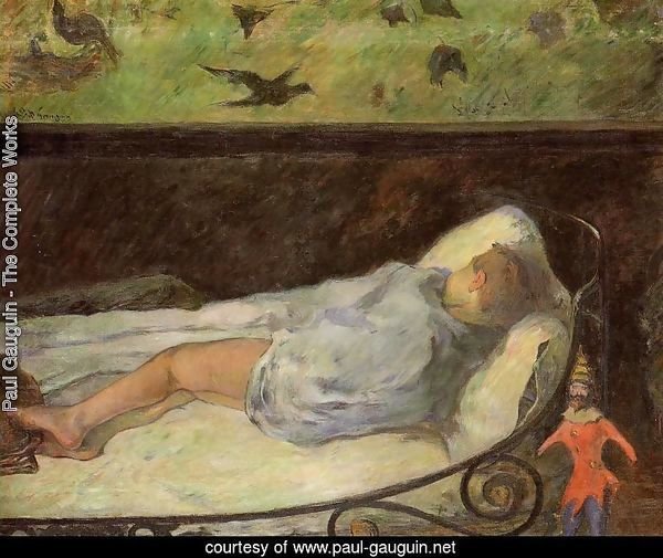 Young Girl Dreaming Aka Study Of A Child Asleep  The Painters Daughter  Line  Rue Carcel