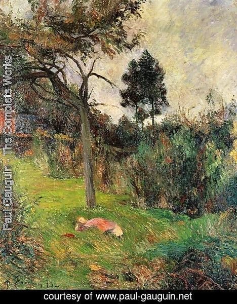 Paul Gauguin - Young Woman Lying In The Grass
