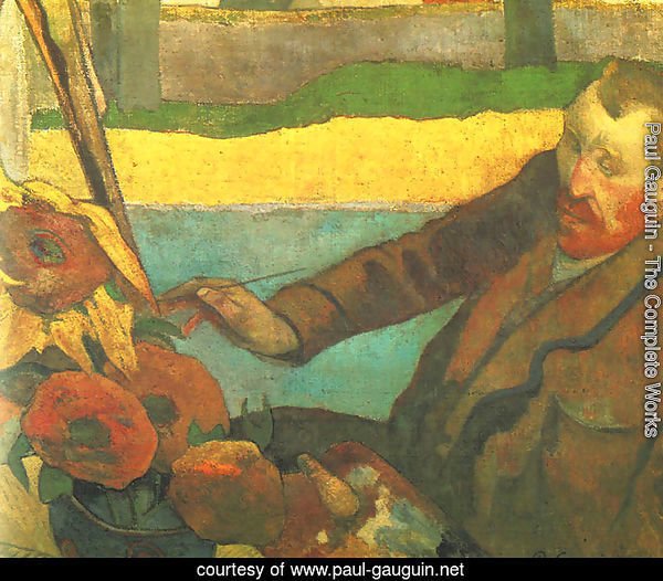 Vincent van Gogh Painting Sun Flowers